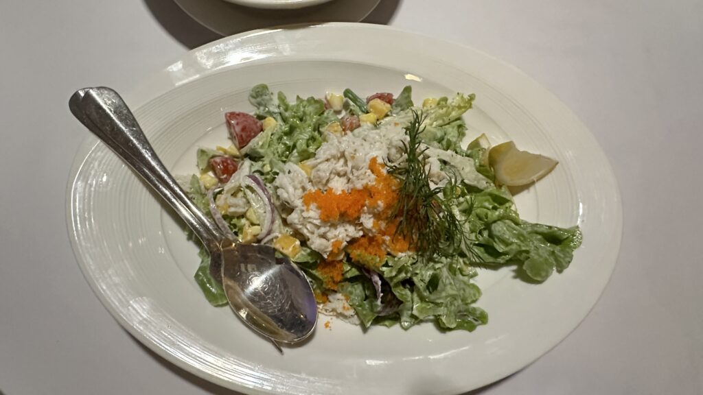 This image is of Blue Crab Salad prepared by Catch Beach Club Phuket | Followfauzia.com