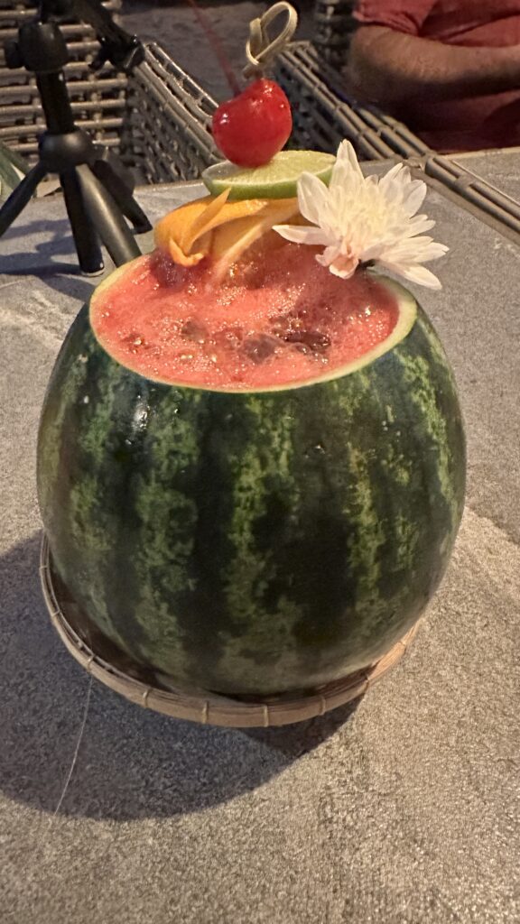 This image is of Torpedo Melon prepared by the Lazy Coconut  in Phuket. | www.followfauzia.com